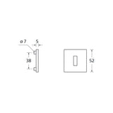 Schlüsselrosette SCOOP Formspiele® Quadrat, Titanium matt - GÜRTLER.shop