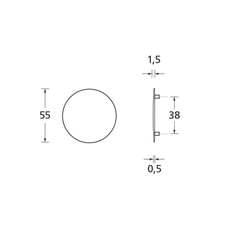 Schlüsselrosette SCOOP Pullbloc® flächenbündig, BB, Messinggelb - GÜRTLER.shop