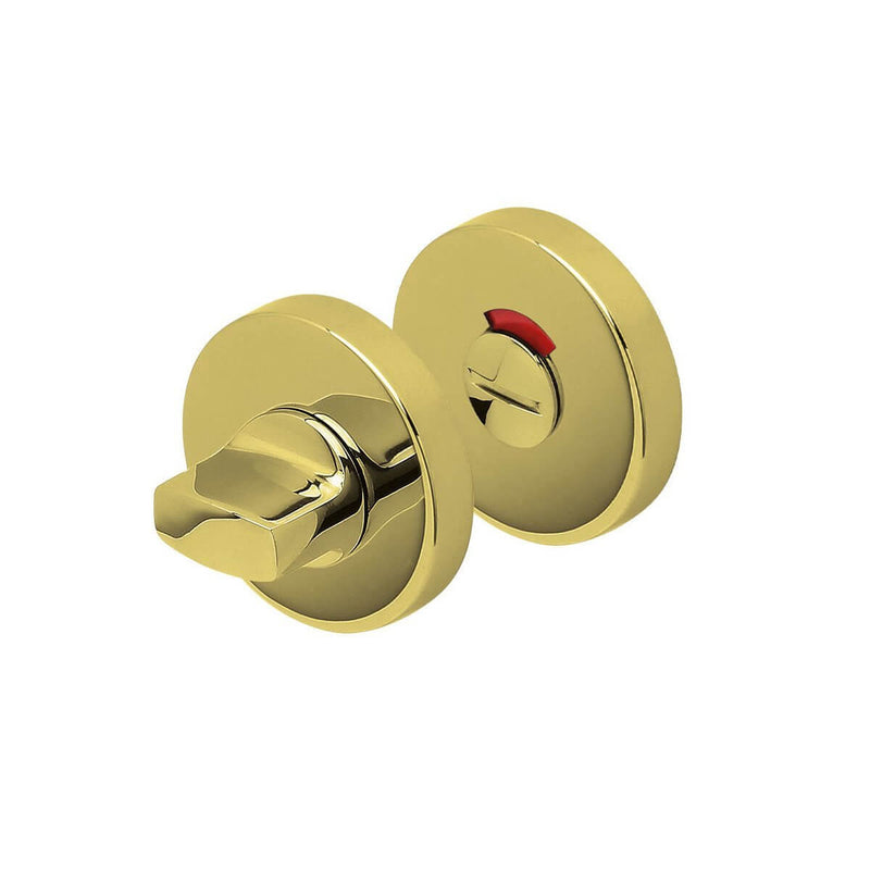 Schlüsselrosette SCOOP Pullbloc®, WC rot/weiß, Messinggelb - GÜRTLER.shop