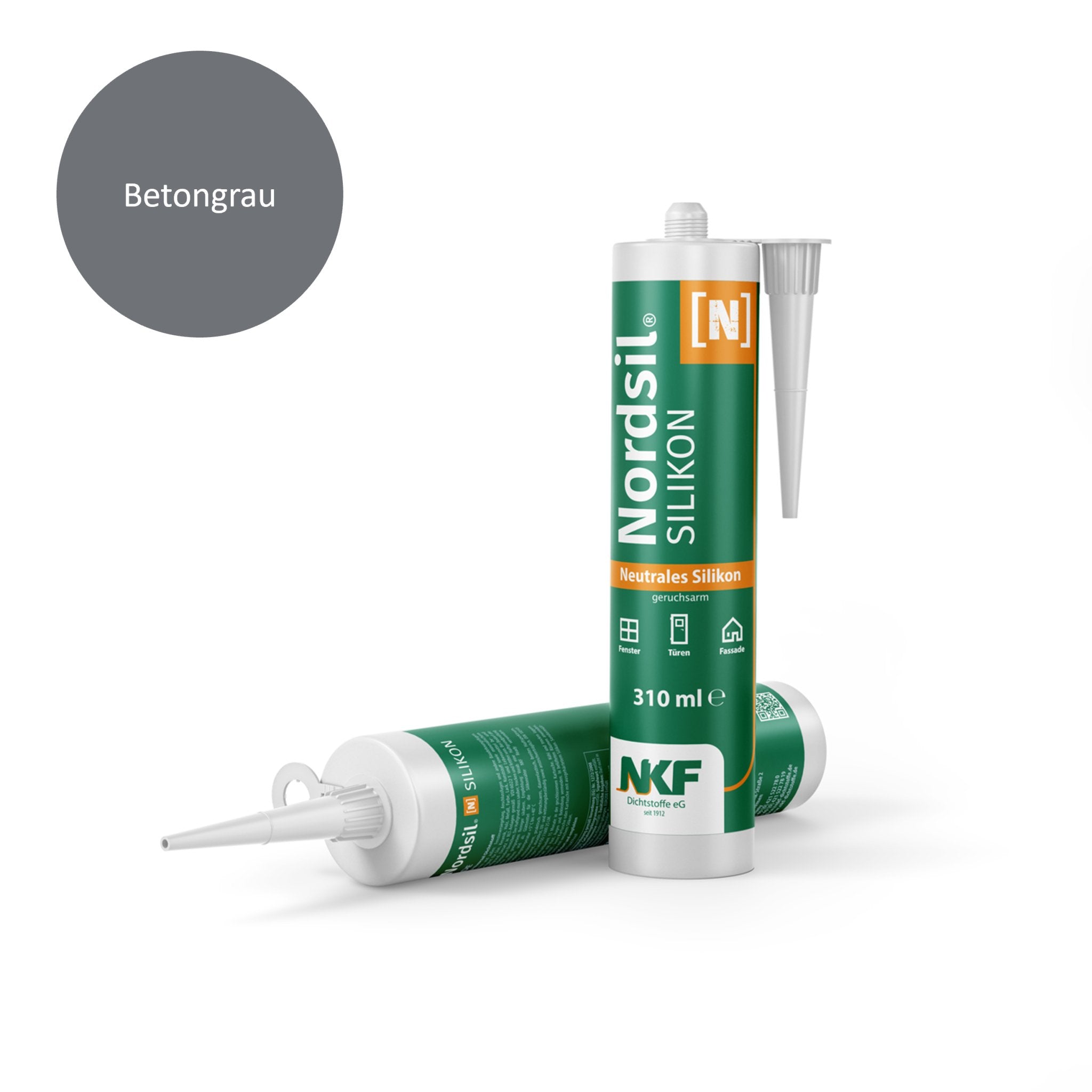 Silikon Dichtstoff Nordsil N, Farbe: Betongrau 310ml - GÜRTLER.shop