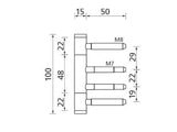 Türband (Paar) 3-teilig, SCOOP Serie Formspiele®, Nickel satin - GÜRTLER.shop