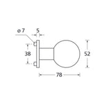 Türknauf Formspiele® auf Quadratrosette, Chrom - GÜRTLER.shop