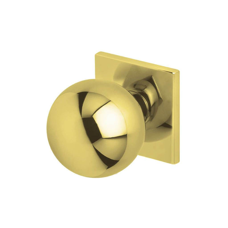 Türknauf Formspiele® auf Quadratrosette, Messing pol. - GÜRTLER.shop