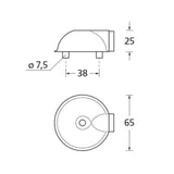 Türstopper TS23 "Schildkröte" 67mm rund, Edelstahl matt - GÜRTLER.shop